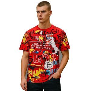 Contender Mens T-Shirt Music Graffiti Match With Jordan Nike Foamposite XL, 2X,3